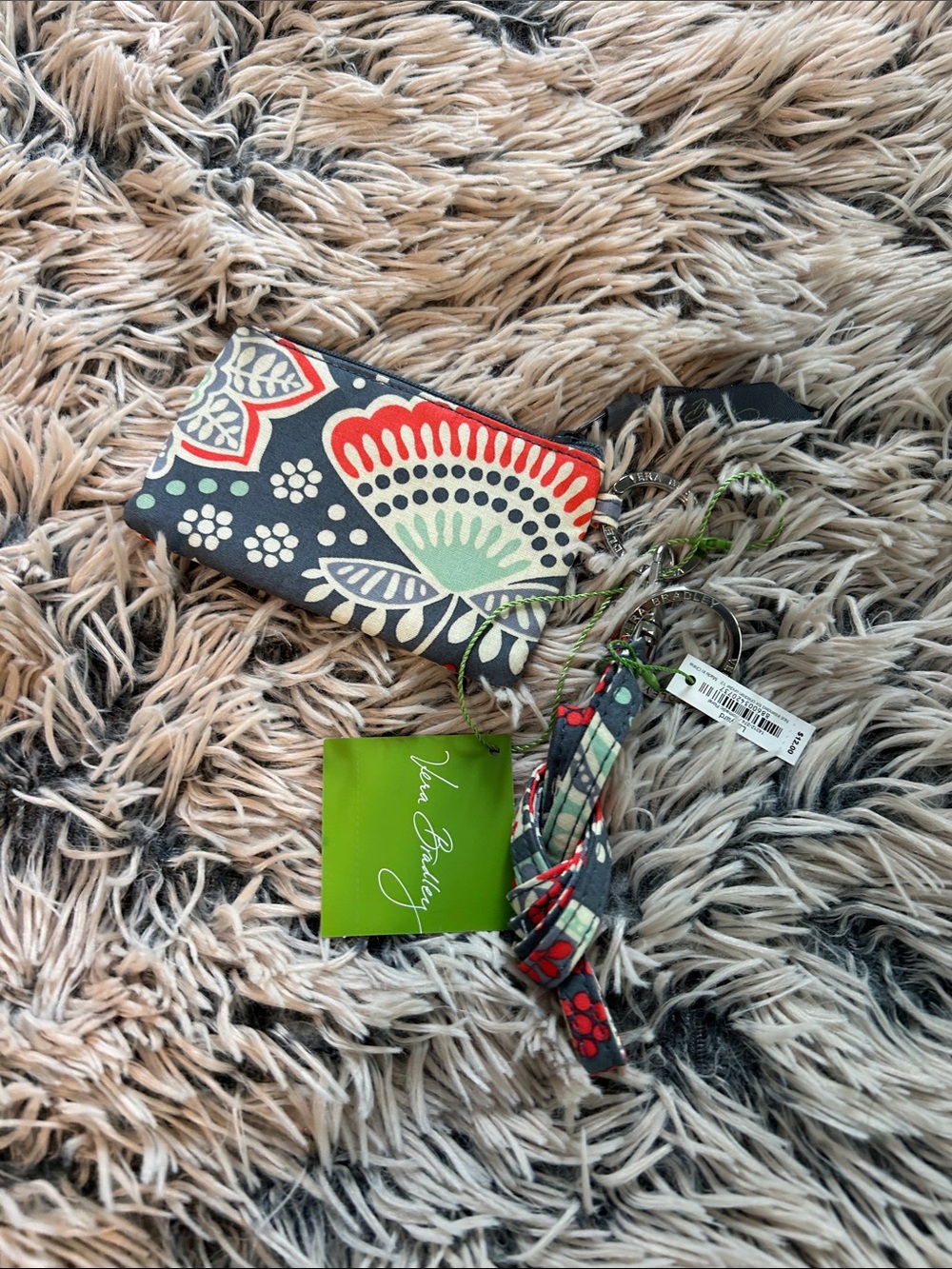 Vera Bradley Zip ID Case with Lanyard - Picture 2 of 3